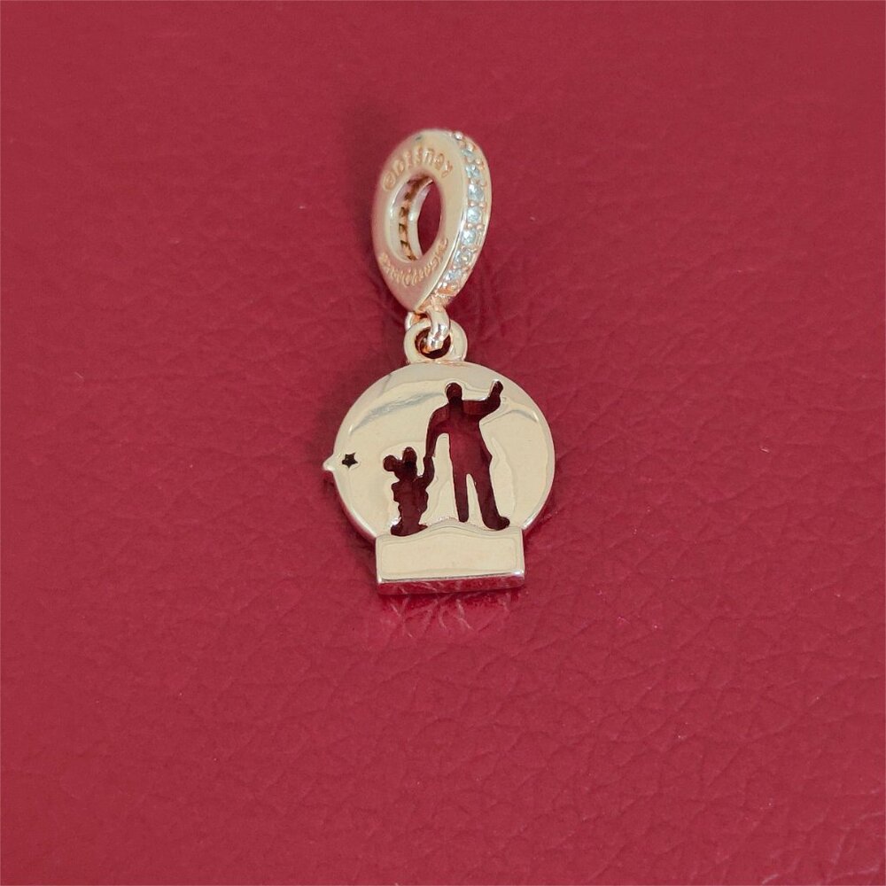Pandora Rose Gold Walt Disney and Mickey Mouse Bracelet Charm with box